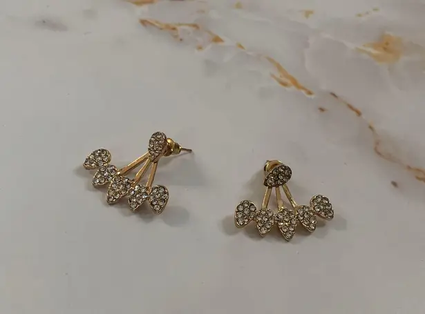 Crystal Chandelier Drop Earrings Gold