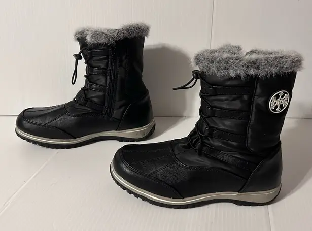 Totes Adele black/grey winter boots women size 6 M Black