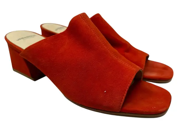 Vagabond Elena Mule Slide Sandals Heels Tangerine Orange Red Size 40 US 10