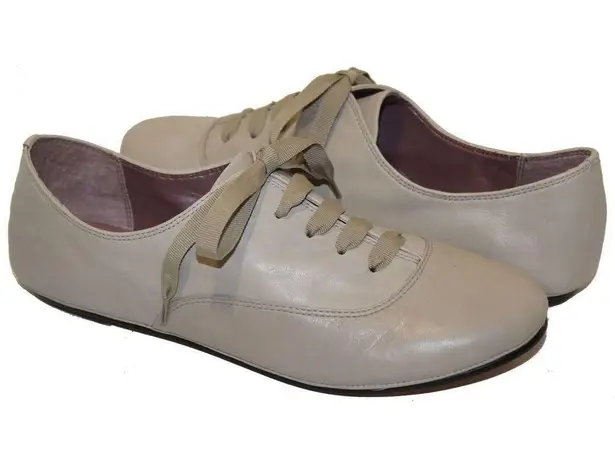 Luxury Rebel BIRKIN Gray Leather Oxford Womens 8.5