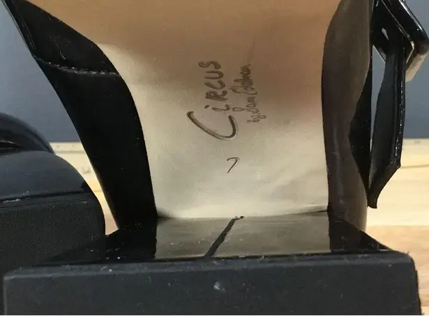 Circus by Sam Edelman Mary Jane Women's 7 Black Patent Leather Square Toe Heels