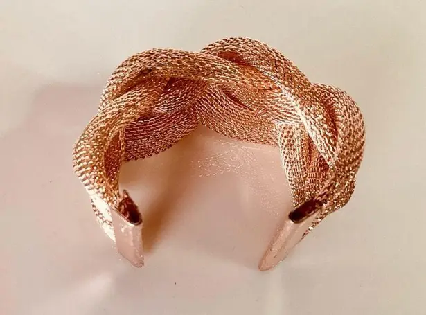 Braided Cord Cuff Bracelet Gold