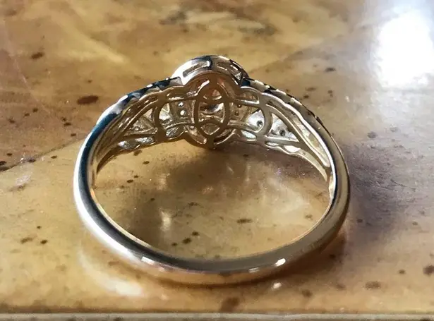 Natural Orange Garnet Sterling Silver 18k Yellow Gold Vermeil Ring Size 10