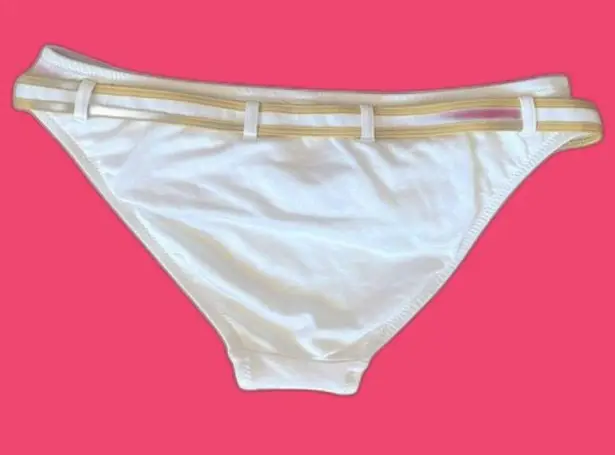 Victoria's Secret Vintage Y2K Victoria’s Secret Angels White/Gold Belted Charm Bikini Bottom