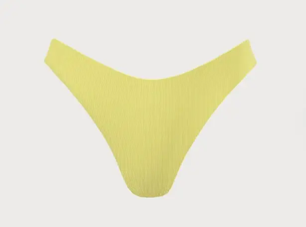 BERLOOK Yellow Solid Low Waisted Bikini Bottom ONLY 40