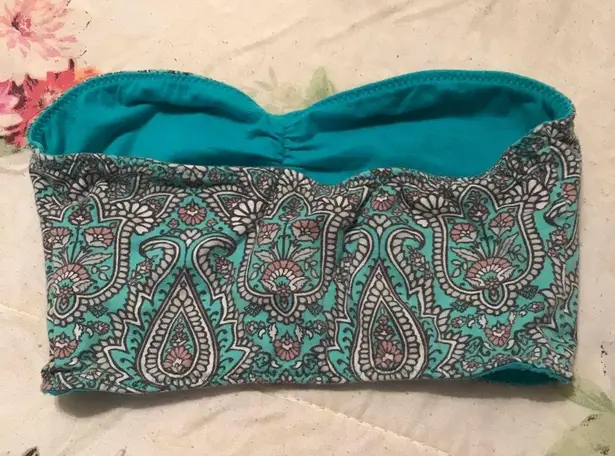 5/$25 Sale reversible bandeau bra paisley print on one side Size XS