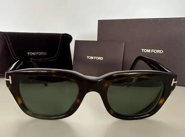 Tom Ford Snowden 50mm Acetate Wayfarer Sunglasses in Havana Tortoise Brown