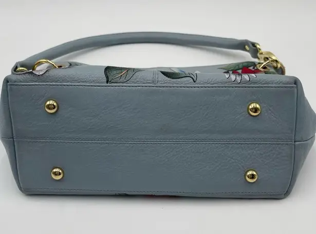 Anuschka “Garden Jewels” Hand Painted Shoulder Bag Medium Handbag Purse New