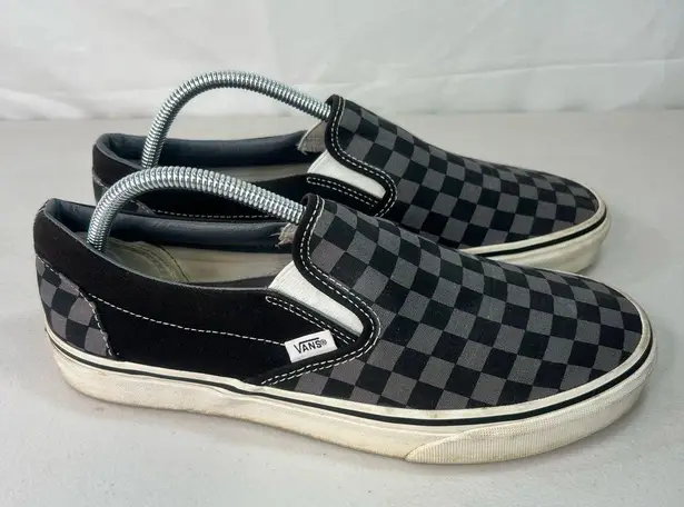 Vans  Classic Unisex Checkerboard Slip On Shoe Black Grey Size 9.5 or 11 SKU24660 - Image 2