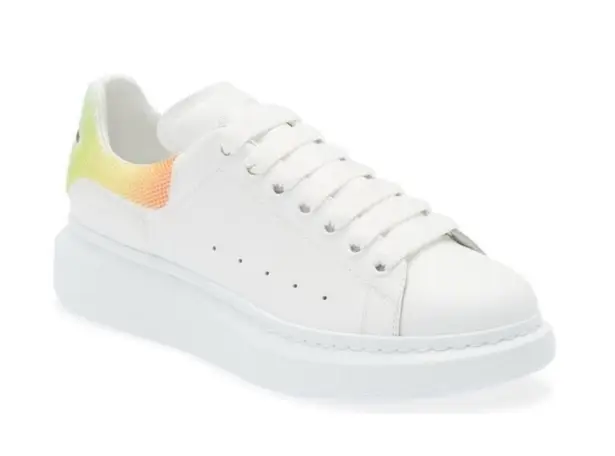 Alexander McQueen White Smooth Calf Leather Sneakers, Size EU 41 New in Box $850