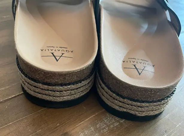 Aquatalia Ariana slip-on platform sandals Sz 10 Spain Brand New