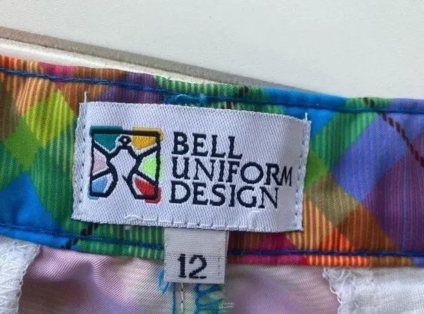 Rainbow plaid Shorts Size 12 Red