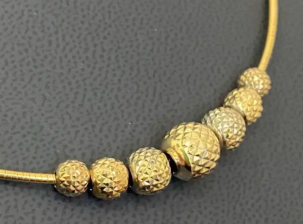 Sterling Silver 925 Gold Vermeil Sliding Ball Charm Pendant Snake Chain Necklace