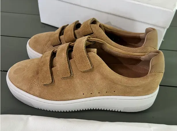 Sandro Paris Women's Sneakers Suede Leather Mocha Cream New Size 39 Designer