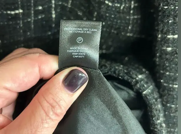 Generation Love Irene Tailored Tweed Blazer Size XL Black & White