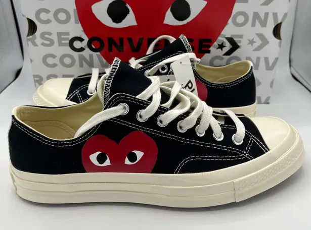 Converse NWB  Chuck Taylor All-Star 70s Ox Comme des Garcons PLAY Black Sneakers