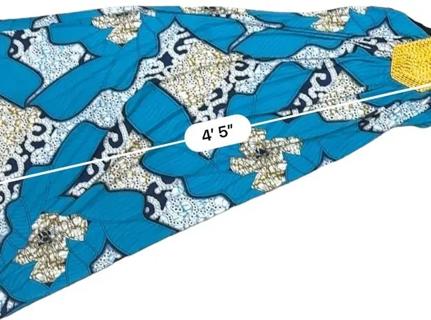 Tbags Los Angeles maxi dress with halter beading blue yellow size small