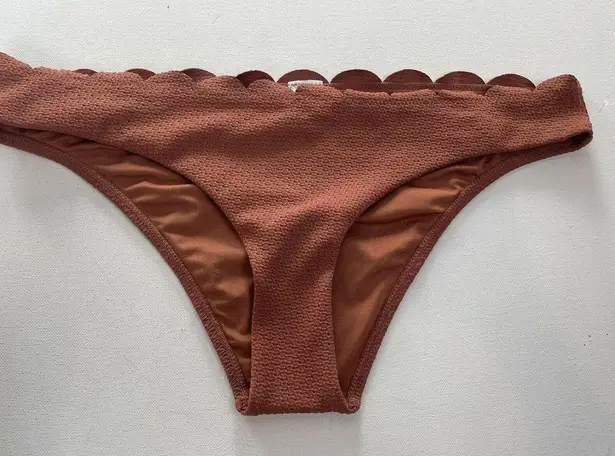 Topshop  Textured Scallop Bikini Swim Bottom Rust Brown US Size 8