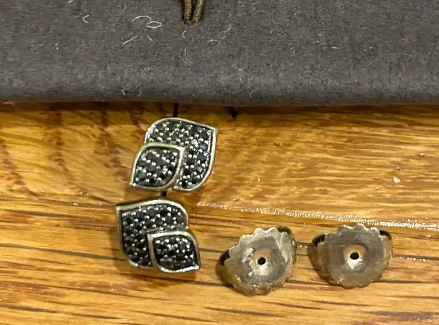 JOHN HARDY Silver Legends Naga Pave Black Sapphire Stud Earrings Size undefined