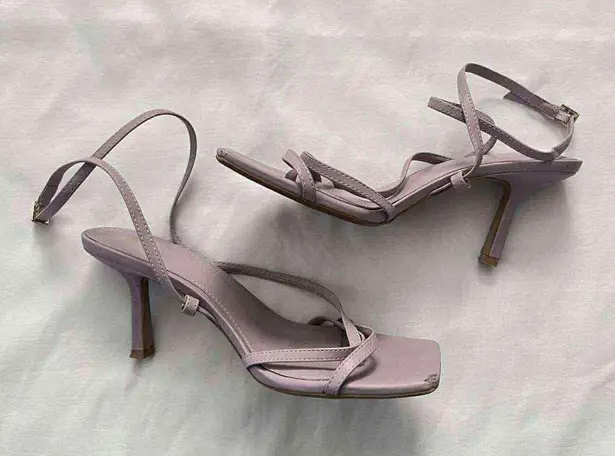 H&M  Light Purple Square Toe Heel Sandals Size 8  - Image 1