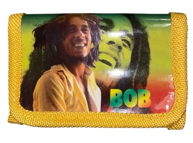 Bob Marley yellow velcro wallet
