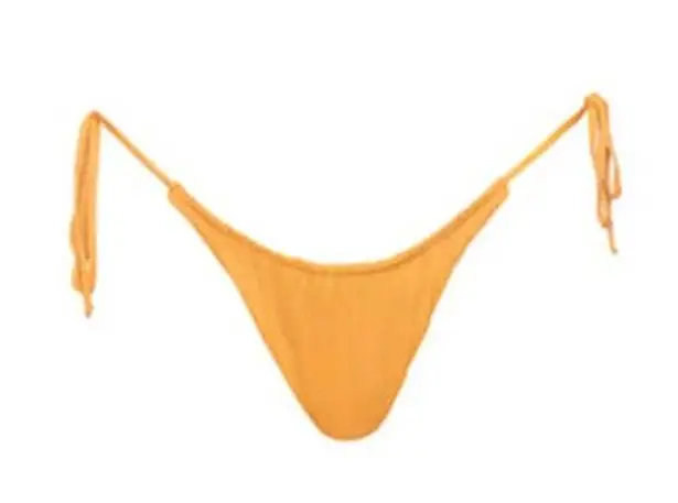 Monica Hansen Beachwear Miami Vice String Bikini Bottom Yellow Size Small NEW