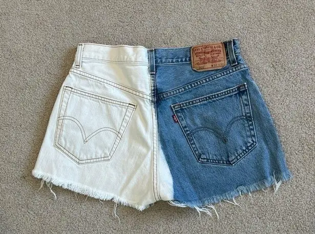 Levi's Vintage  505 high rise Two-Tone Reworked Cut Off
Denim Shorts