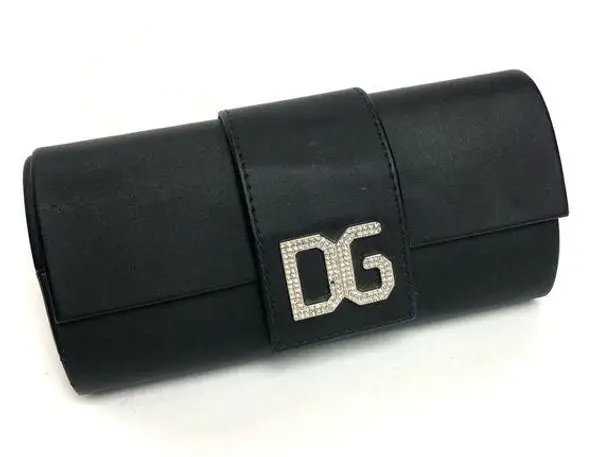 Dolce & Gabbana  Vintage 90's Crystal Logo Sunglasses Case Black CASE ONLY