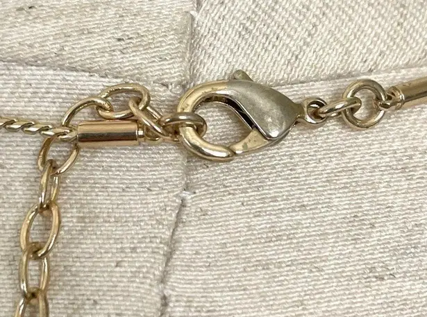 Multicolor gold tone " stick" Necklace