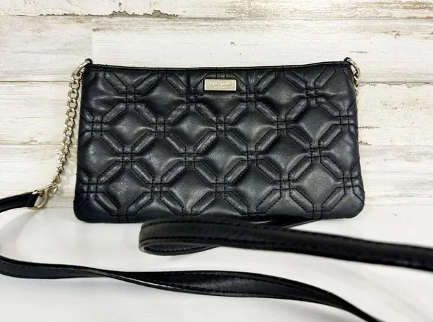 Kate Spade Presley Astor Court Black Quilted Leather Crossbody Bag