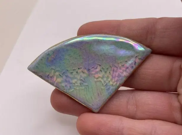 Hand Made Hand Crafted Ceramic Brooch Pin Hand Painted