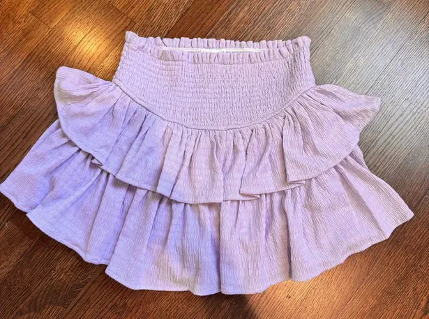Mixology Ruffle Smocked Lavender Mini Skirt