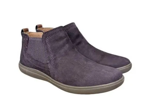 Cobb Hill Bailee Chelsea Boots Nubuck Leather Maroon Womens 6.5 Ankle Booties Purple