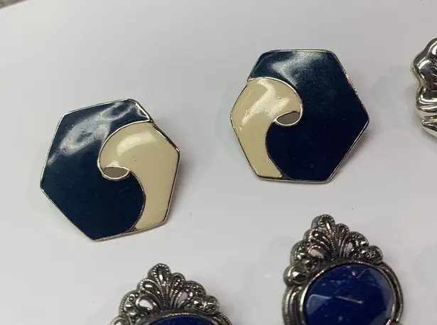 Lot Of 3 Large Costume Earrings Vintage