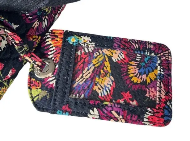 Vera Bradley  Compact Traveler Bag Midnight Wildflowers Navy Blue Pink Green