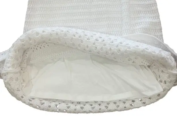 Sofia Jeans by Sofia Vegara Womens Dress Size Medium White Tie Strap Crochet