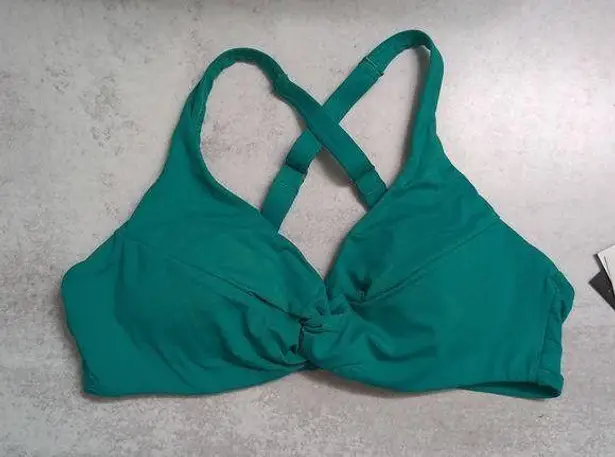 La Blanca Emerald Green Island Goddess Underwire Twist Front Bra Top Size 14 New