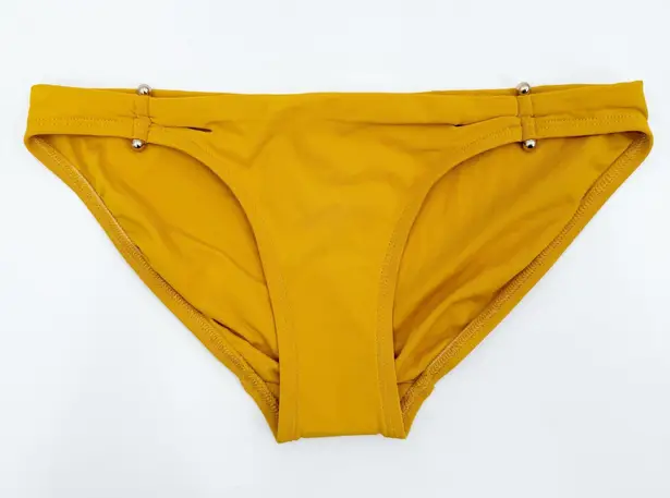 Robin Piccone Ava Luca Bikini Bottoms SZ Extra Small Barbell NWOT Mustard Swim