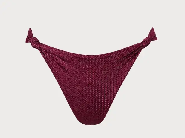 Berlook Burgundy Jacquard Knot Bikini Set Red Size M
