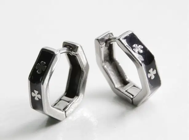 7mm Small Tiny Hoop Earrings for Men Women Streetwear Unisex Style Silver