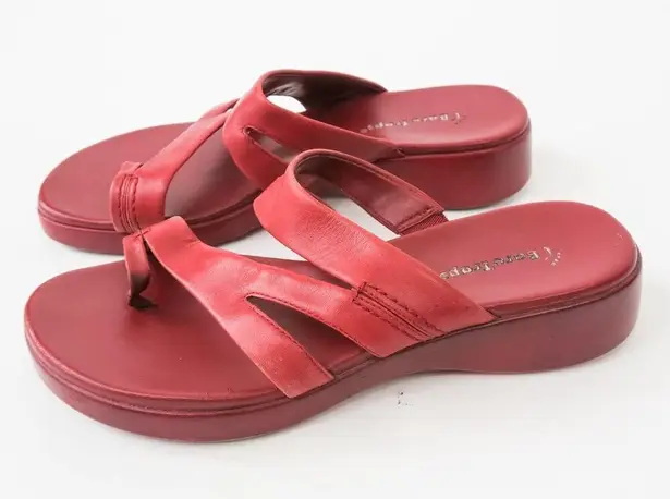 Baretraps Vintage 90s Bare Traps Red Leather Toe Sandals