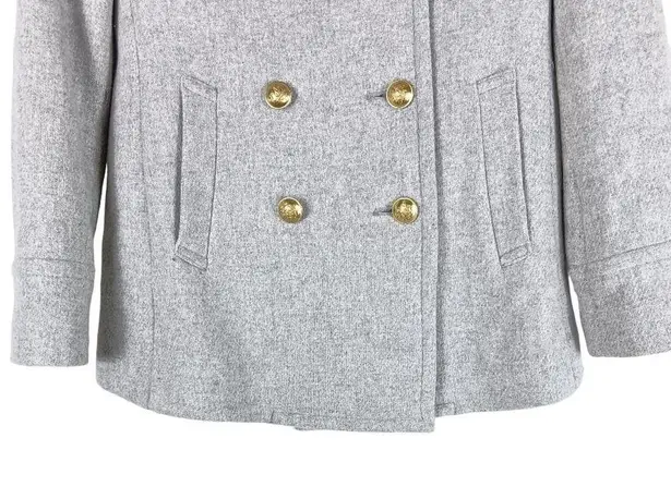 J.Crew  Stadium Cloth by Nello Gori Majesty Pea Coat Size 2P