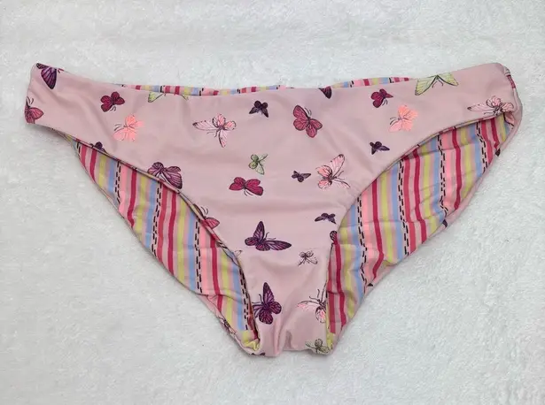CYN & LUCA Reversible Bikini Bottom
Peach Butterflies Stripes Dry Goods Size S