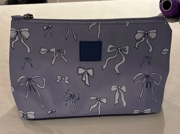 Croquet Bow Cosmetic Case Blue