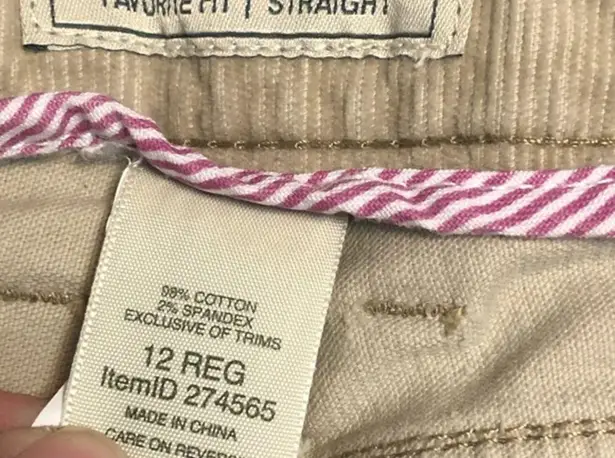 L.L.Bean  Corduroy Straight Leg Pants