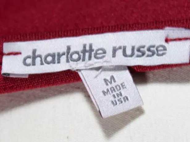 Charlotte Russe NWT Cranberry Toned Skater Style Dress with Open Back and Bow Detailing