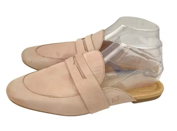 *BORN Penny Loafer Shoes Womens Size 9M Pink Flat Slip On Mule Slide Academia