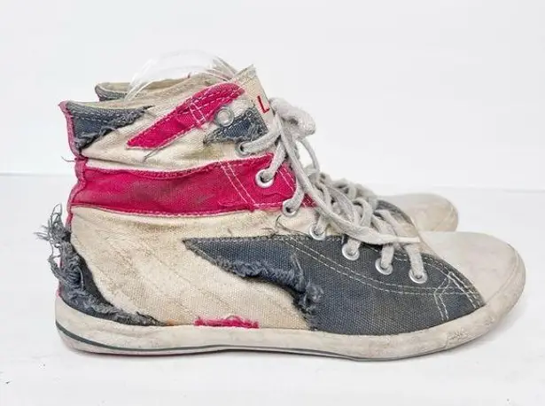 Dolls Kill Vintage Y2K Delias by  British Flag Canvas High Top Sneakers Size 9