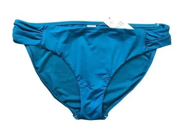 Leilani Women's Teal Cayman Islands Shirred Side Basic Swimsuit Bottoms 16 NEW Blue