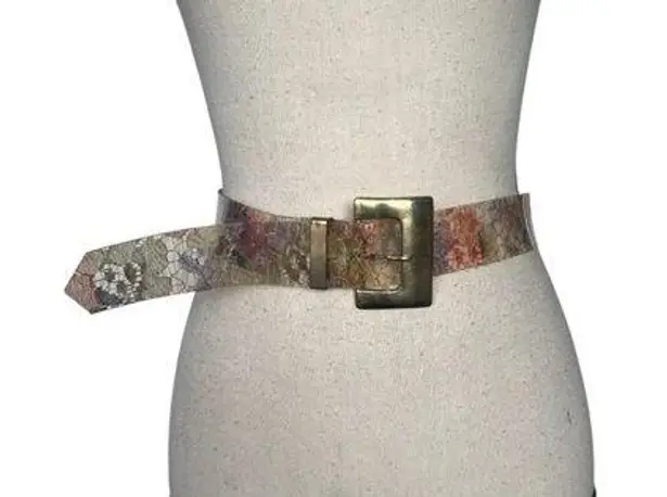 Vintage Gold and Red Fashion Belt